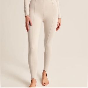 ABERCROMBIE ivory stirrup leggings